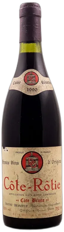 photo du vin Gentaz Dervieux Côte Rôtie Brune 1990