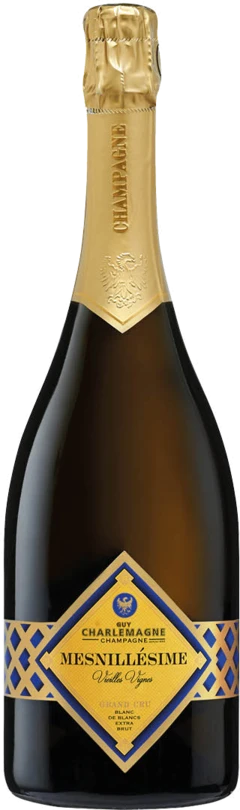 photo Champagne Extra Brut Blanc de Blancs Grand Cru Aoc Mesnillã©Sime Guy Charlemagne 2015