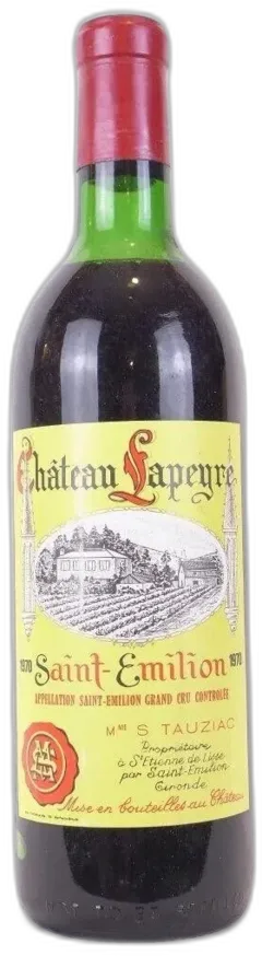 photo 1970 Saint-Émilion Châtea Lapeyre Grand Cru Rouge Bordeaux