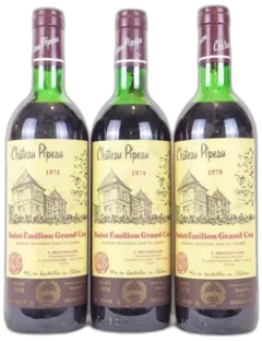photo 1978 Saint-Émilion Château Pipeau Grand Cru Lot de Rouge Bordeaux