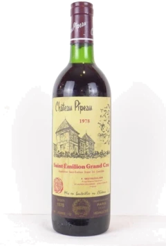 photo 1978 Saint-Émilion Château Pipeau Grand Cru Rouge Bordeaux