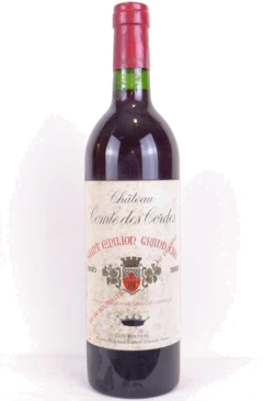 photo 1990 Saint-Émilion Château Comte des Cordes Grand Cru Rouge Bordeaux