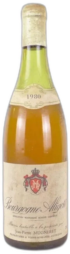 photo 1980 Aligoté Jean-Pierre Mugneret Niveau Bas) Blanc Bourgogne