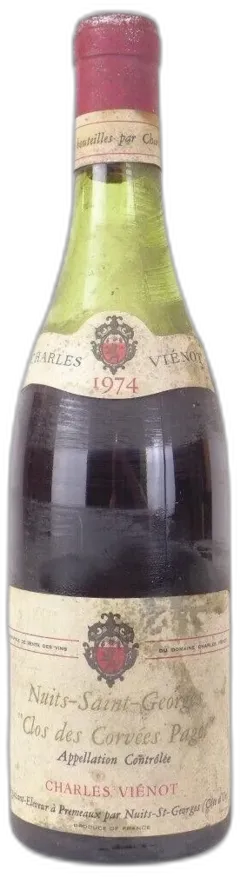 photo du vin 1974 Nuits Saint-Georges Charles Viénot Clos des Corvées Paget Capsule Abîmée Niveau Bas) Rouge Bourgogne