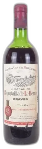 photo 1976 Graves Château de Roquetaillade le Bernet Rouge Bordeaux