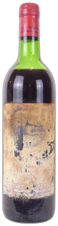 photo 1978 Saint-Émilion Château Cruzeau Étiquette Tâchée) Rouge Bordeaux