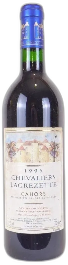 photo 1996 Cahors Chevaliers Lagrezette Fût de Chêne Étiquette Couleur) Rouge Sud-Ouest