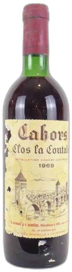 photo 1969 Cahors Clos la Coutale Rouge Sud-Ouest