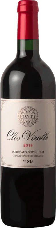 image du vin Clos Virolle 2019 Vignobles Ponty, Bordeaux
