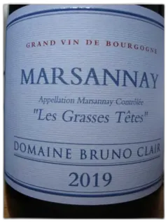 photo Marsannay les Grasses Tetes Bruno Clair 2019