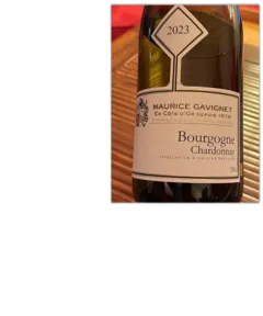 photo du vin Bourgogne Chardonnay 2023 Domaine Maurice Gavignet