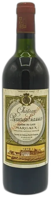 photo du vin Château Rauzan Gassies Cru Classé 1978 Margaux