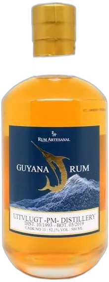 photo Rum Artesanal Guyana Uitvlugt pm 26 Ans Single Cask 11 Millésime 1993