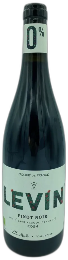photo du vin Rouge Levin Pinot Noir Sans Alcool Fermenté Villa Noria