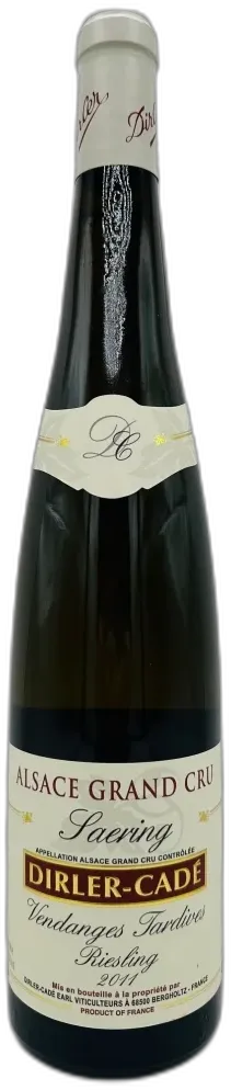 photo du vin Domaine Dirler-Cade Riesling Grand Cru Saering Vendanges Tardives Alsace France