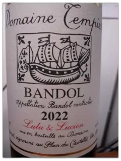 photo Bandol Rouge Domaine Tempier 2022