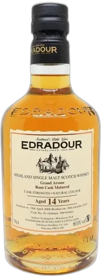 photo Edradour- 14 Ans Grand Arome Savanna Rum Cask Millésime 2008