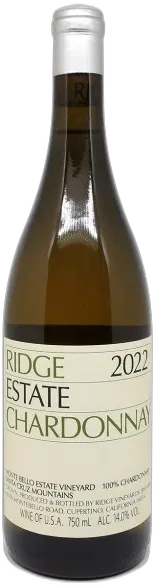 capture du vin Ridge Vineyards Estate Chardonnay 2022