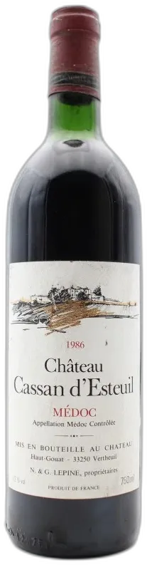 photo Château Cassan d’Esteuil 1986