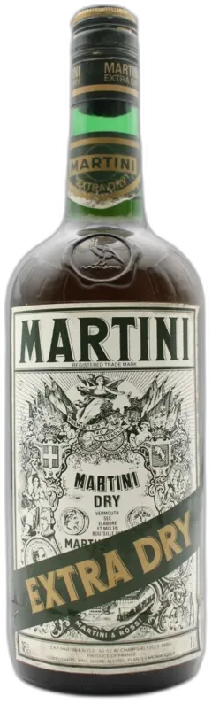 illustration du vin Martini Dry Extra Dry Années 70 80