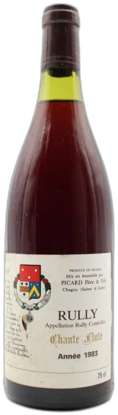 capture du vin Rully "Chante-Fluté" 1983 Picard Père et Fils