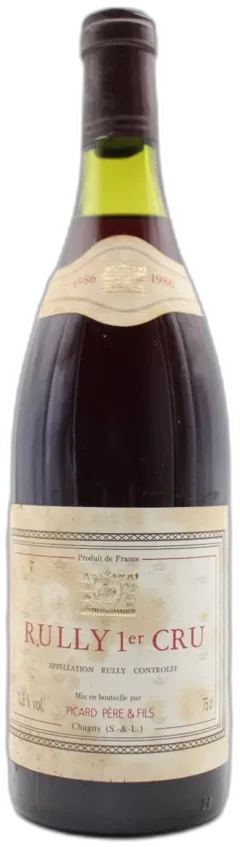 vue du vin Rully 1986 Picard Père et Fils