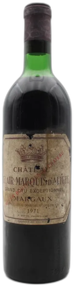 aperçu du vin Château Bel Air-Marquis d’Aligre 1971