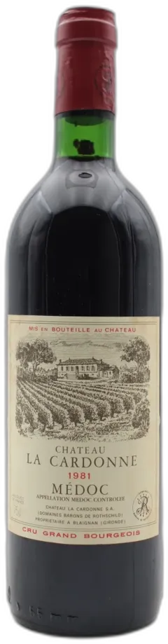 vue du vin Château la Cardonne 1981