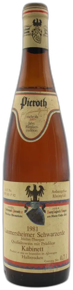 aperçu du vin Laumersheimer Schwarzerde 1981 Ferdinand Pieroth