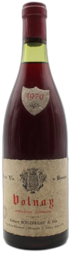 vue du vin Volnay 1970 Bouzereau & Fils