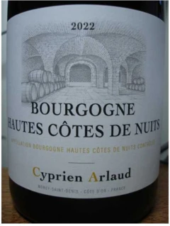photo Hautes Cotes Nuits Rouge & Arlaud 2022