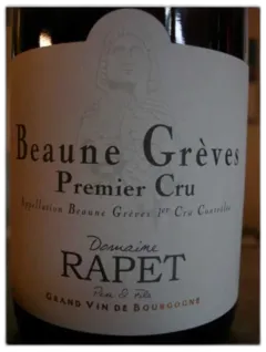 photo Beaune 1er Cru les Greves Domaine Rapet 2023