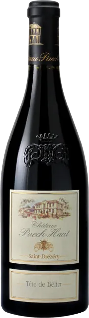 vue du vin Château Puech-Haut Tête de Bélier 2022 Rouge