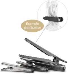 illustration du vin Lot de 4 Clips de Fermeture Vinroyal en Acier Inoxydable en Deux Tailles Gold