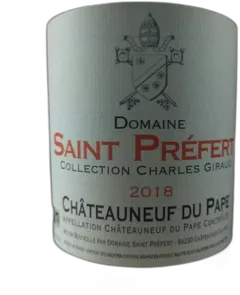 photo Chateauneuf du Pape Domaine Saint Prefert Collection Charles Giraud Magnum) 2018