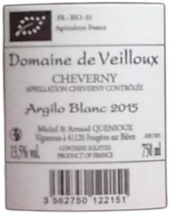 photo Cheverny Domaine de Veilloux Argilo 2015