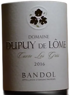 photo Bandol Domaine Dupuy de Lome Cuvee les Gres 2016
