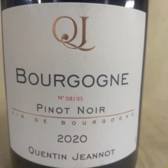 photo Bourgogne Pinot Noir Domaine Quentin Jeannot 2020