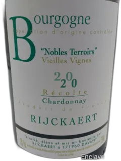 capture du vin Bourgogne Domaine Rijckaert Nobles Terroirs Vieilles Vignes