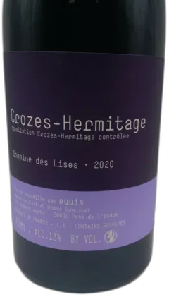 image du vin Crozes Hermitage Domaine des Lises Maxime Graillot 2020