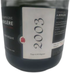 photo Champagne Brut Millesime a Bergere Prestige Magnum) 2003
