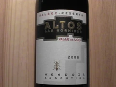 photo Argentine Altos Las Hormigas Malbec Reserva Valle de Uco Malbec 2008