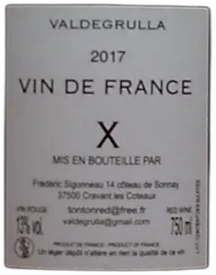 photo Chinon Domaine de l’r Frederic Sigonneau Equis ne Sous x Valdegrulla 2017