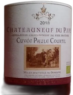 photo du vin Chateauneuf du Pape Domaine l’or de Line Cuvee Paule Courtil