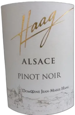 photo Pinot Noir Domaine Jean Marie Haag 2019