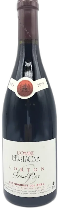 photo Corton Grand Cru Domaine Bertagna les Grandes Lolieres 2019