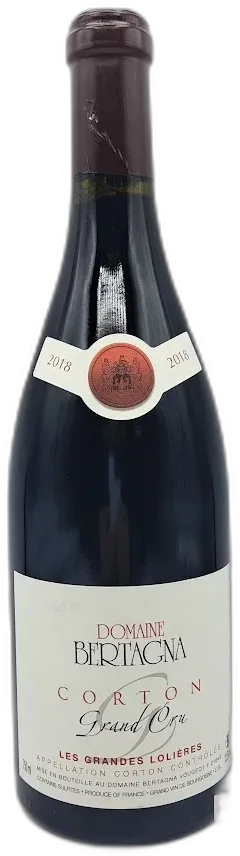 photo Corton Grand Cru Domaine Bertagna les Grandes Lolieres 2018