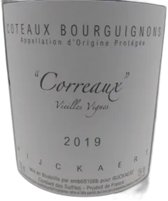 photo Coteaux Bourguignons Domaine Rijckaert Correaux 2019
