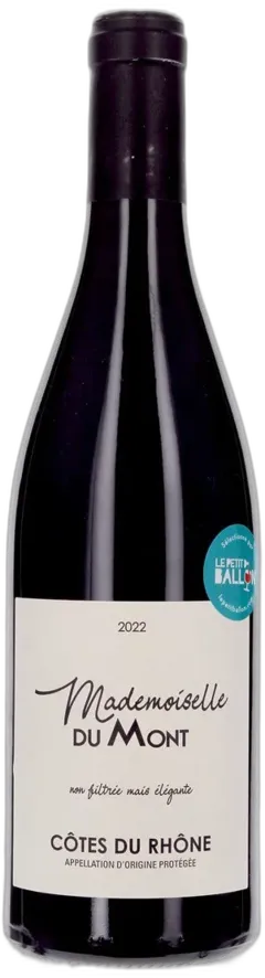 image du vin Ferme du Mont Mademoiselle du Mont Aoc Côtes du Rhône Rouge 2022
