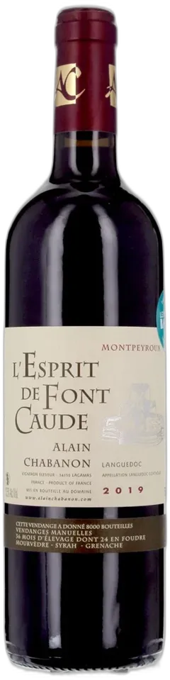 photo Alain Chabanon l’Esprit de Font Caude Aop Languedoc Montpeyroux Rouge 2019